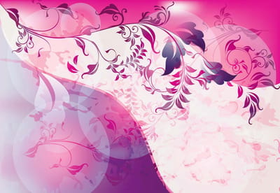 Fotobehang Flowers Abstract  | XL - 208cm x 146cm | 130g/m2 Vlies