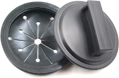 Zwarte Neopreen Gootsteen Afvoerplug en Splash Guard voor Vuilnisvermaler