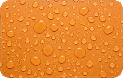 Badmat 80x50 cm - Antislip - Water - Druppels - Oranje - Badmatten voor badkamer - Badkamermat - Douchemat - Badkamer mat