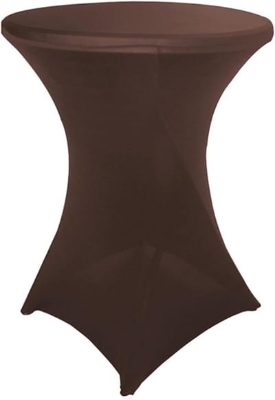 Statafelhoes Spandex - Bistrohoes Elegant - Feestelijke Decoratie - Versterkte Voetzone - Ø 60-80 cm - Chocoladebruin