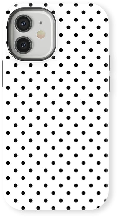 Polka Dots Hoesje geschikt voor iPhone 12 | Geschikt Voor Mag | Stippen Design Backcover geschikt voor iPhone 12 Mono Dots