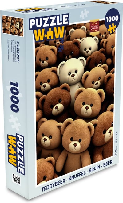 Puzzel Teddybeer - Knuffel - Bruin - Beer - Jongens - Meisjes - Legpuzzel - Puzzel 1000 stukjes volwassenen