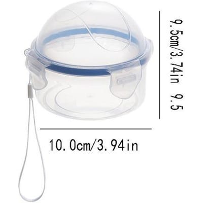 Boîte de conservation des fruits, boîte de rangement pour pommes, boîte hermétique circulaire ménagère avec couvercle, boîte à oignons, boîte à riz chauffable au micro-ondes blanc