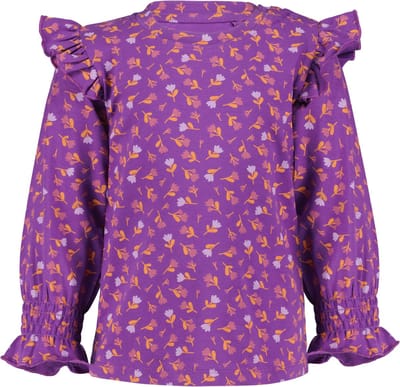 4PRESIDENT T-shirt meisjes - Patricia Purple Aop - Maat 92 - Meiden shirt