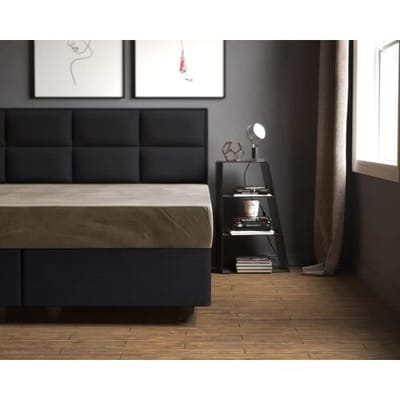 Sleeptime Hoeslaken Velvet Taupe Grijs - 90 x 200 cm + 30 cm hoekhoogte