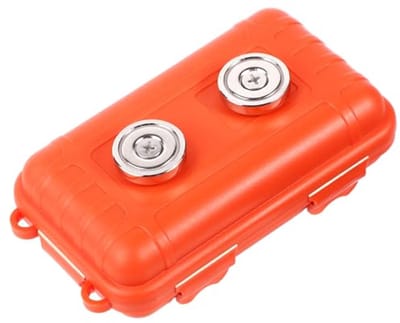 Magnetische Sleutelhouder Onder Auto voor Noodreservesleutels - Verborgen en Veilige Opbergoplossing (Oranje)