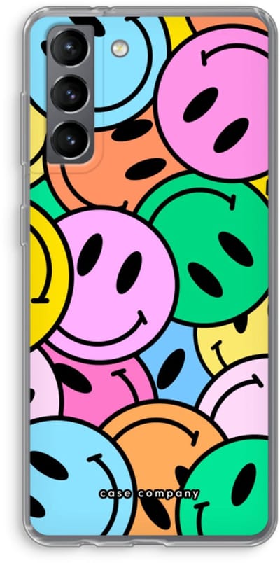 Case Company® - Hoesje geschikt voor Samsung Galaxy S21 hoesje - Smiley N°1 - Soft Cover Telefoonhoesje - Bescherming aan alle Kanten en Schermrand
