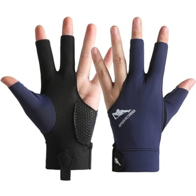 Nieuwe Biljart Drievinger Handschoenen Biljart Wedstrijd Benodigdheden Verdikt Ademend Mesh Anti-slip Slijtvast Snooker Vinger average size