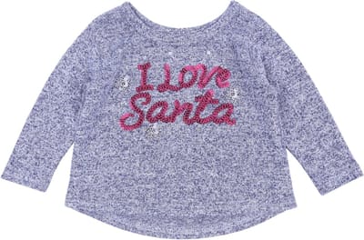 Grijze blouse I Love Santa