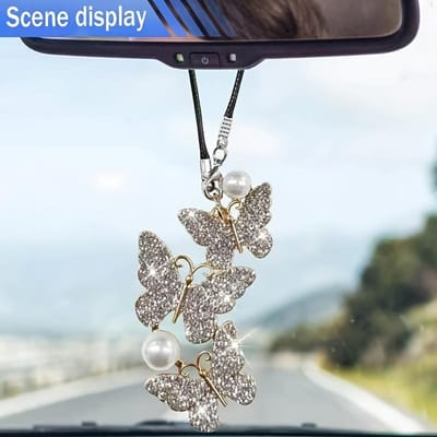 Vlinder Auto Hangend Hanger Decoratie Sieraden Auto Achteruitkijkspiegel Bedel Hanger voor Auto Decoratie Sieraden Accessoires