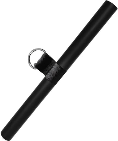 Kabelmachine Accessoire - Pulley Bar - Kracht Training - Ergonomisch Schuimhandvat - 40.5 cm - Zwart