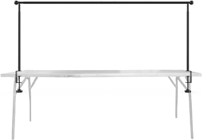 Uittrekbare Tafelstang - Verstelbare Stang - Verlichting Ophangen - Stabiele Basis - 253 cm Lengte - Zwart
