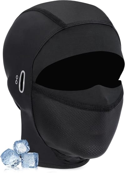 Ademend Zomer Balaclava voor Mannen en Vrouwen met UV-Bescherming - Perfect voor Fietsen en Buitenactiviteiten, Zwart, One Size