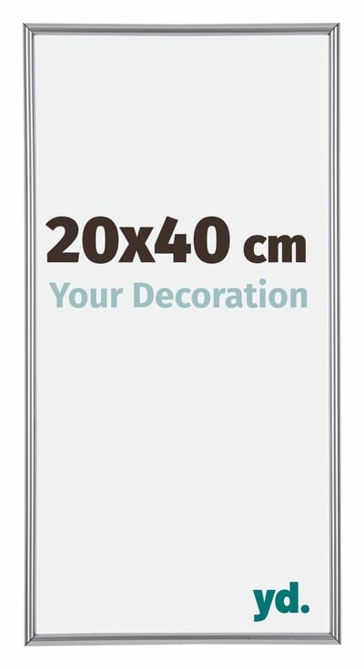 Your Decoration - Fotolijst 20x40 cm - Kunststof - Zilver Hoogglans - Annecy
