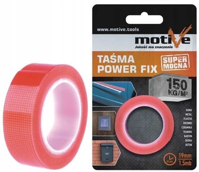 Motief Dubbelzijdig montagetape 19mm x 1,5m - Zeer Sterk