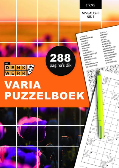 Varia Puzzelboek - 288 pagina's - Niveau 2/3 - nummer 01 - Denkwerk