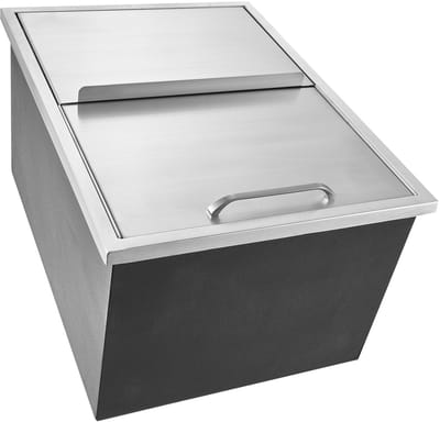 Inbouwkoelbox, 61 X 45 X 33 Cm (L X B X H), Roestvrijstalen Koelbox, 40,9 Qt CommerciëLe Ijsbox met Schuifdeksel, Aftapplug voor Wijn En Bier In De Buitenkeuken