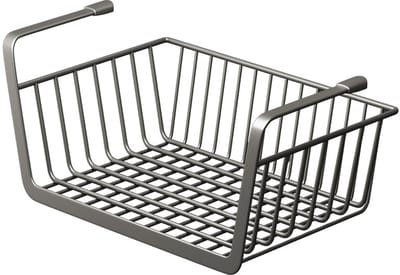 Stellingkast - Opbergrek - Stellingkast metaal - Planken onder kasten - Wandplank - Manden - Grijs