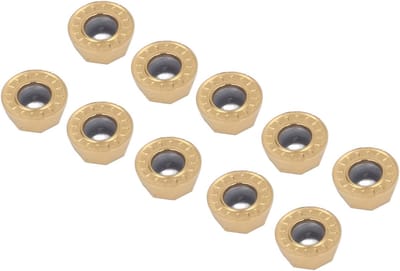 10 Stuks Freesbladen voor CNC Freesmachines, Ronde Tungsten Carbide Inserts voor Metaalbewerking, Precisie Freesgereedschap en Snij-inserts