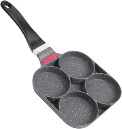 Keuken Pan - Ontbijtpan Koekenpan - Snel Ontbijt Maken - Antiaanbak Binnenoppervlak - 40 cm Lengte - Zwart