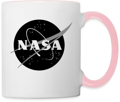 NASA zwart-wit klassiek logo Mok Tweekleurig