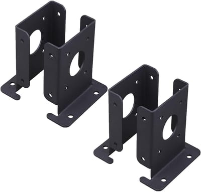Paalbeugels Voor Hout - Stevige Steun - Pergola Bouwen - Verstelbare Voet - 4 Stuks - Zwart