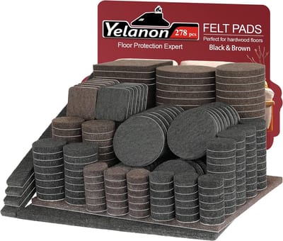 278 Stuks Vilten Meubelpads - Zelfklevende Anti-Kras Vloerbeschermers voor Meubelpoten - Zwart en Bruin