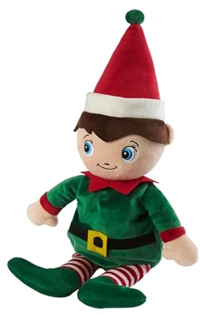 Warmies CP-ELF-1 Heated Cuddle, Green & Red