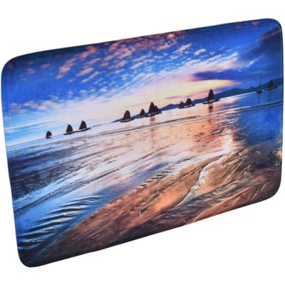 Tapis de sol de salle de bain domestique Absorption d'eau Antidérapant Tapis en flanelle pour porte Toilettes 50x80cm/19.69x31.5in