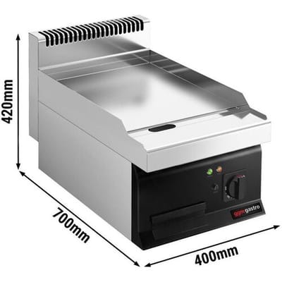 GGM Gastro Elektro Bratplatte - 4,05 kW - Glatt Zilver / Zwart