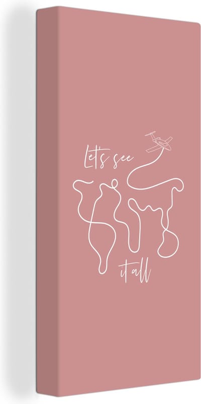 Canvas Schilderij Spreuken - Quotes - Let's see it all - 20x40 cm - Wanddecoratie