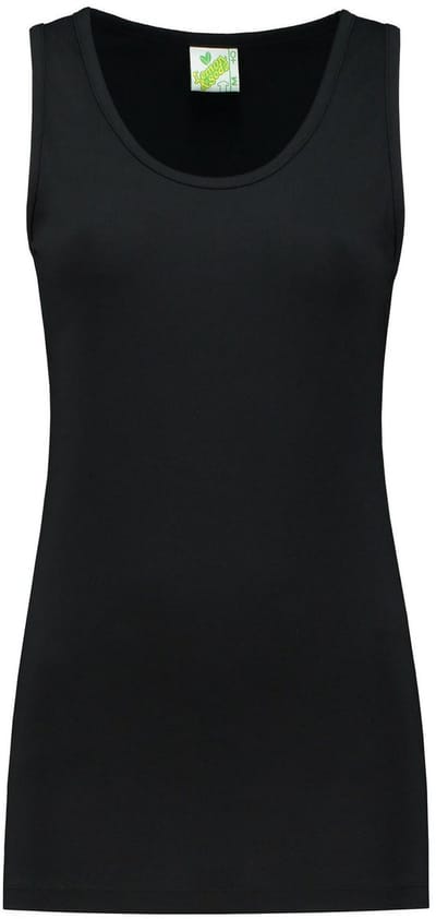 Lemon & Soda Sport singlet voor dames - zwart - mouwloos shirtje - katoen/elastaan - ademend L