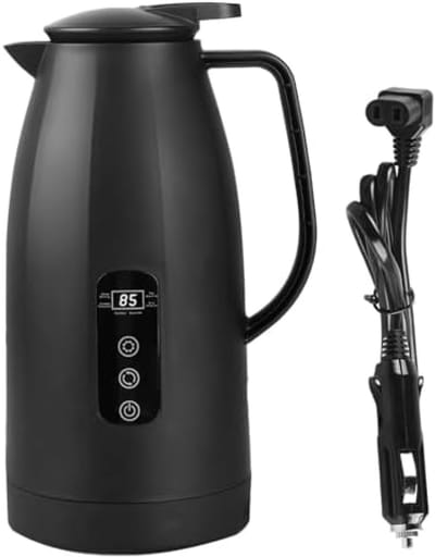 Waterkoker Draagbaar - 12V 24V Auto Waterkoker 1.2 Liter Elektrische Mobiele Waterkoker Roestvrij Staal Met Sigarettenaansteker Voor Warm Water Koffie Thee Vrachtwagen Auto Reizen Camping Draagbaar