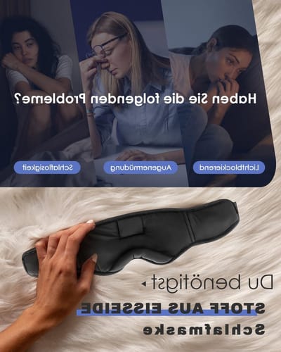 Slaapmasker Oortelefoons Nachtmasker Bluetooth-oogmasker Ijszijde Zwart