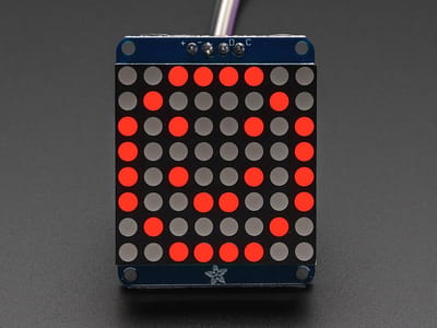 Small 1.2 inch 8x8 LED Matrix w/I2C Backpack - Rood Adafruit 1049