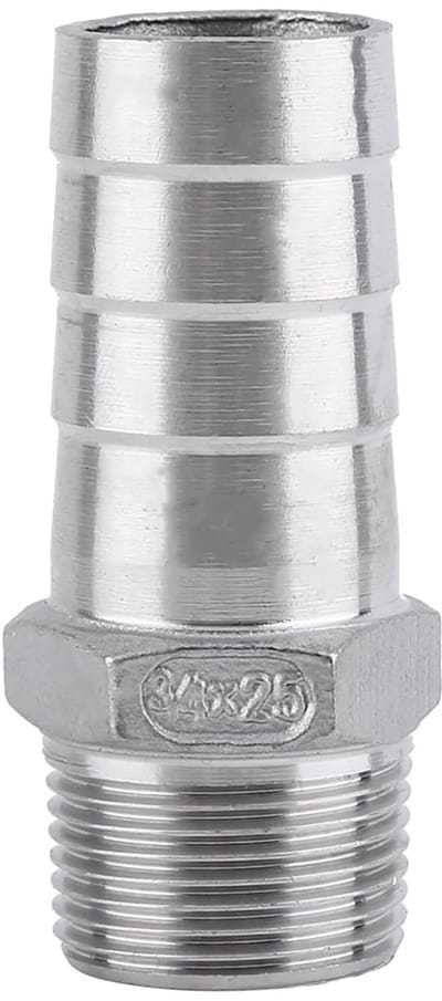 Dailygoods- Slangpilaar Roestvrij Staal SS304 - Slangkoppeling - Slangstuk - Pijpfitting - Barb Connector - Voor Water/Gas/Vloeistoffen