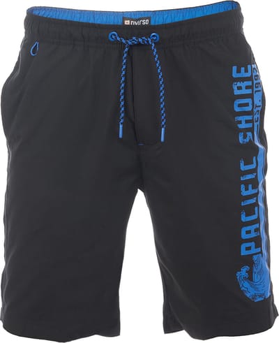 riverso Heren Short RIVJannik bequem Zwart S Volwassenen Sportieve Zwembroek met Print