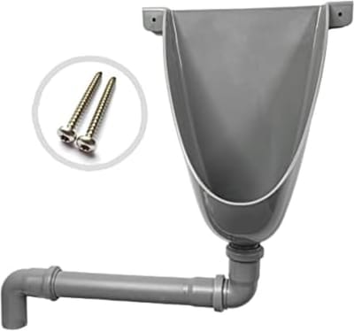 Dailygoods- Urinoir kunststof PVC - Wandurinoir - Waterloos - Afvoerpijp 40 mm - 2 roestvrijstalen schroeven - 38 x 30 x 20 cm - Urinaal