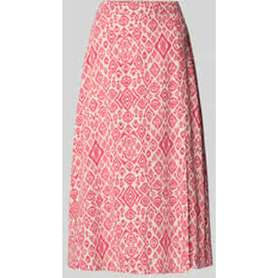 Midirok van een mix van linnen en viscose, model 'LINNO'