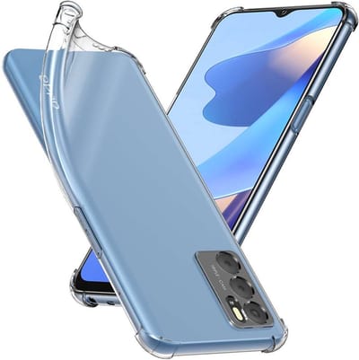 ebestStar - Hoes geschikt voor Oppo A16, A16S NFC, Silicone Slim Cover Case, Versterkte Hoeken en Randen hoesje, Transparant