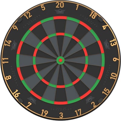 Bull's Advantage Black Dartboard - Professioneel Zwart Sisal Dartbord - 360 Graden Draaibaar Dartsblok - Exclusief Dartpijlen