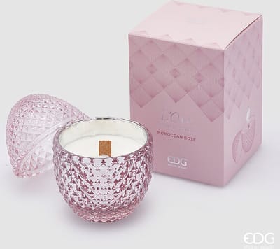 EDG - Enzo De Gasperi - Geurkaars Roze Maroccan Rose D8 - Glas - Pasen