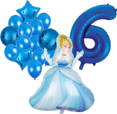 Assepoester ballonnen pakket - 92x67cm - Folie Ballon - Prinses - Themafeest - 6 jaar - Verjaardag - Ballonnen - Versiering - Helium ballon