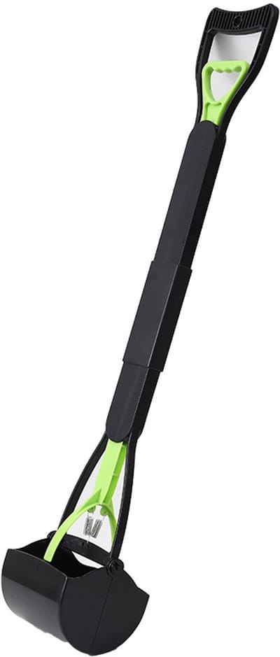 YAGXIG Hondenpoepschep - Hondenpoepschep - Huisdierverzorgingsproducten - Hondenpoepschep - Hondenpoepschep met handvat - Opvouwbaar - 70 cm lang - Groen