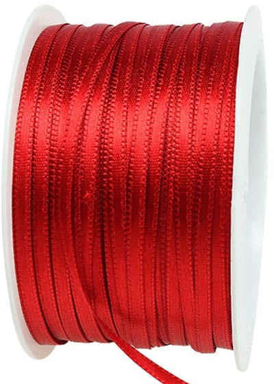 Decoratief lint satijnen lint cadeaulint lichtrood 3mm × 50m
