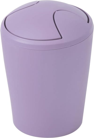 Compacte Badkamer Prullenbak 5L Zwart - Modern Afvalbakje met Deksel voor Keuken/Toilet