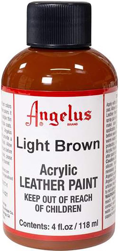 Angelus Leather Acrylic Paint - textielverf voor leren stoffen - acrylbasis - Light Brown - 118ml