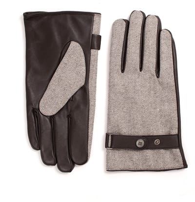 FIORE | Handschoenen met visgraatmotief | Light bruin