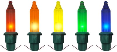 OE Lightning Reserve Kerstlampjes Gekleurd - Set van 5 - Groene Insteek Fitting - 2.5V/0.425W - Vijf kleuren