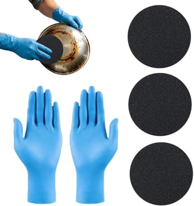 Roestvrijstalen Panreiniger - Stalen Schuurspons - Kookgerei Schoonmaken - Ergonomisch Handvriendelijk - 1 Set - Zilver